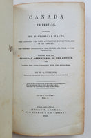 Canada In 1837-38 by Edward Alexander Theller 2 Volumes First Edition modern calf book