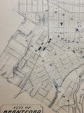 Miles & Co Antique Map of the City of Brantford Ontario 1879