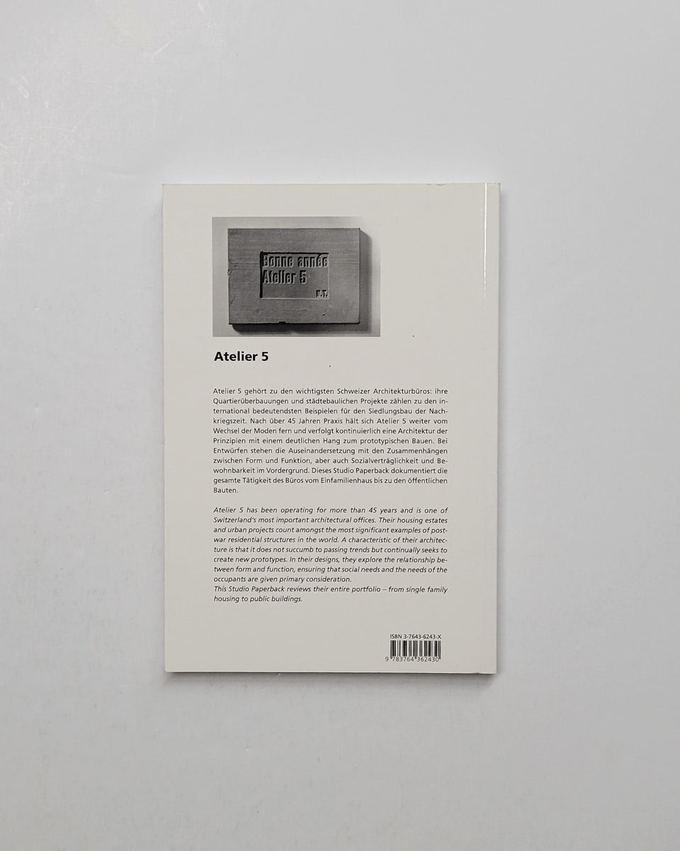 Atelier 5 by Friedrich Achleitner | ARCHITECTURE BOOKS | D&E LAKE