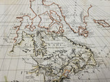 1677 Antique Map Of North America by de Rossi / Sanson