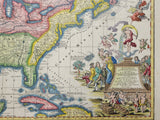 (NORTH AMERICA). Antique Map of North America by Georg Matthäus Seutter