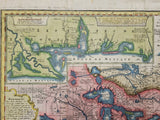 (NORTH AMERICA). Antique Map of North America by Georg Matthäus Seutter