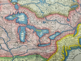 (NORTH AMERICA). Antique Map of North America by Georg Matthäus Seutter