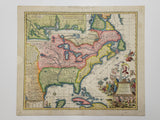 (NORTH AMERICA). Antique Map of North America by Georg Matthäus Seutter