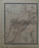 Antique Map of the Villages of Grafton, Perrytown, Osaca, Millbrook, Welcome & Canton 1878