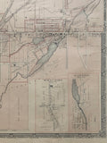 NORTHUMBERLAND & DURHAM COUNTY 1878 Antique Map showing part of Welcome & Canton Ontario
