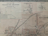NORTHUMBERLAND & DURHAM COUNTY Map showing the Villages of Grafton, Perrytown, Osaca and part of Millbrook Ontario 1878