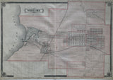 Antique Map of Whitby Ontario 1877