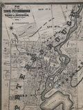 Antique Map of The Town of Peterborough and Village of Ashburnham 1878