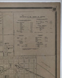 1879 Antique Map of the Town of Perth showing statistics of the county of Lanark