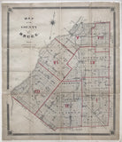 c.1880 Antique Map of the County of Bruce