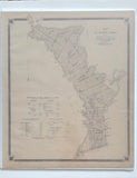 Antique Map of the Northern Townships of the Indian Peninsula County of Bruce 1879