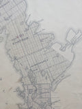 Antique Map of the Northern Townships of the Indian Peninsula County of Bruce 1879