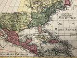 1772 Antique Map of North America Delisle & Lotter