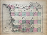 Antique Map of The District of Parry Sound 1875 George N. Tackabury