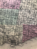 TACKABURY, George N. Antique Map of The Counties of Halton, Peel, York and Ontario 1875 showing York County