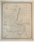 Antique Map of the Town of Lindsay 1879 Victoria County