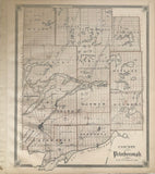 1879 Antique Map of the County of Peterborough