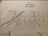 1879 Antique Map showing the town of Minden, Ontario