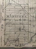 Close up of Mariposa Township on the 1879 1879 Antique Map of The County of Victoria