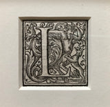 16th Century Ornamental Woodcut Initial 'L'