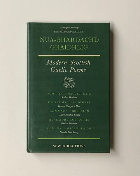 Nua-Bhardachd Ghaidhlig / Modern Scottish Gaelic Poems Edited by Donald Macaulay hardcover book