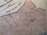 Long Point Bay & Turkey Point from the 1877 Antique Map of the Township of Charlotteville Ontario