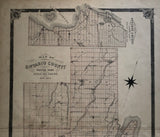 1877 J.H. Beers Vintage Map of Ontario County from the Illustrated Historical Atlas of The County of Ontario