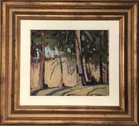 DEWITT DRAKE [Canadian, 1884-1978].  [Path Though Woods]. Framed Oil on board