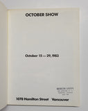 OCTOBER SHOW October 15 - 29, 1983 (Artropolis 1983) papaerback book