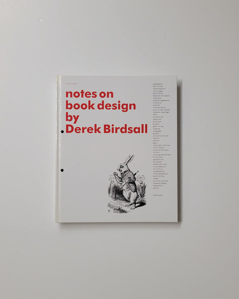 Notes on Book Design by Derek Birdsall hardcover book