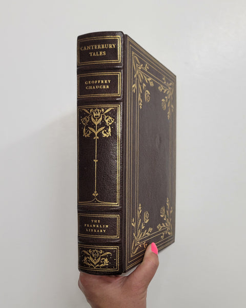 Canterbury Tales by Geoffrey Chaucer Franklin Library leather bound book