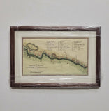 Antique Map of the Battle of La Fourche or Chateauguay 1815 Framed