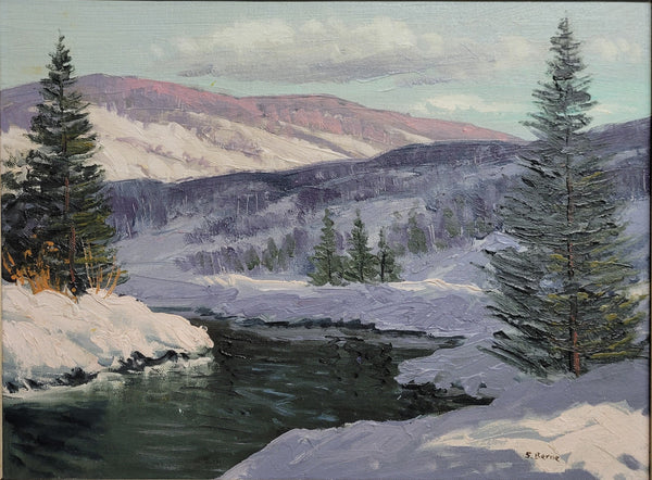 SYDNEY MARTIN BERNE [Canadian, 1921-2013]. Laurentian Winter Landscape Oil Painting