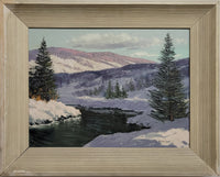 SYDNEY MARTIN BERNE [Canadian, 1921-2013]. Laurentian Winter Landscape Framed Oil Painting
