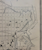 Antique Map of the City of Brantford Ontario 1879