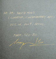 Park, Seo-Bo by Nikos Papastergiadis, Robert C. Morgan and Oh Kwang-Su SIGNED hardcover book