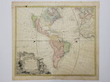 1746 Antique Map of the Americas by  Johann Matthias HAAS / HOMANN HEIRS