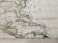 17th Century Antique Map of North America