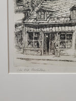 Ernest Neumann [Canadian, 1907-1955] The Old Bookstore Etching