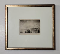 Herbert Raine [Canadian, 1875-1951] Riviere Blanche, P.Q. framed Etching