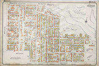 Antique Maps 1910 Goad Map of Toronto Plate 27 - Bloor St. East to Carlton St. 