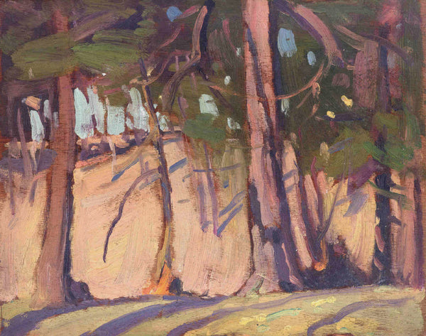 DEWITT DRAKE [Canadian, 1884-1978].  [Path Though Woods]. Oil on board