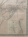 NORTHUMBERLAND & DURHAM COUNTY 1878 Antique Map showing part of Welcome & Canton Ontario 