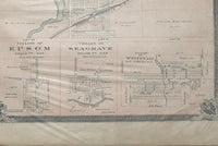 1878 Ontario Historical Map of showing the villages of  Epsom, Seagrave & Whitevale Ontario
