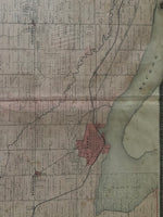 1877 Antique Map of Reach Township showing Port Perry, Ontario and Lake Scugog