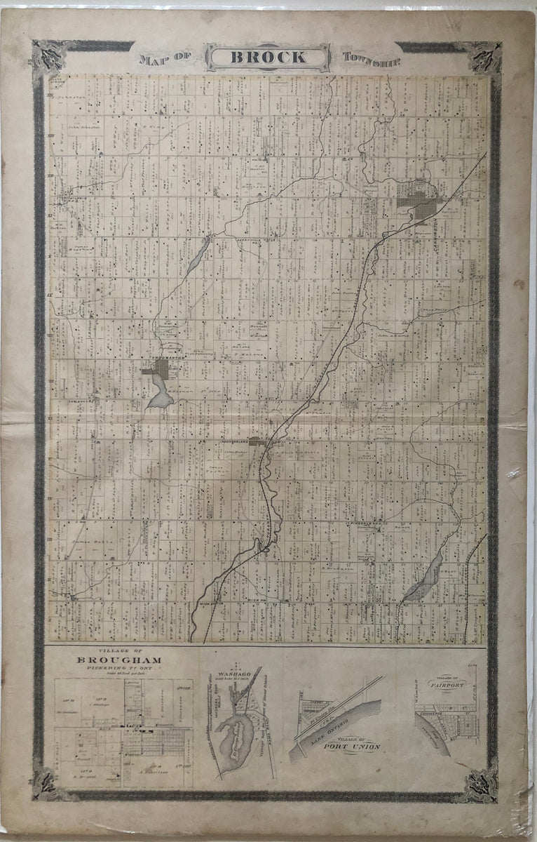 1877 Antique Map of BROCK Township DURHAM Region | D & E LAKE LTD. – D ...