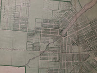 1879 Antique Map of the Town of Stratford Ontario showing streets & mill pond
