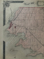1877 Antique Map of Mara Township Ontario County Ontario showing Atherly Ontario & Lake Couchiching