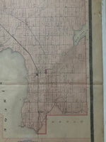 1877 Antique Map of Mara Township Ontario County showing Mud Lake & Lake Simcoe